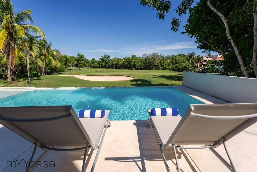 Luxurious 1 Bedroom W/ Pool & Golf Course View Puerto Aventuras Luaran gambar